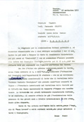 Lettera di Bruno Pasut al Prof. Fernando Coletti, Presidente della Società Amici della Musica, Treviso, 18 settembre 1972
