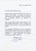 Lettera di Giuseppe Vezzari,  vice presidente dell’ASAC, Illasi (VR),  3 novembre 2000