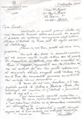 Risposta di Bruno Pasut alla lettera di Carlo Zecchi, 5 settembre 1981