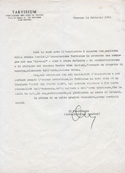 Lettera dell’ex allievo Primo Beraldo divenuto Direttore del Conservatorio di Brescia, Brescia, 24 novembre 1982